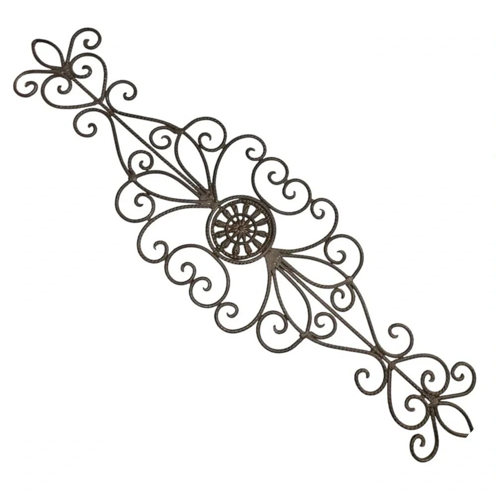 Elegant Brown Metal Wall Decor